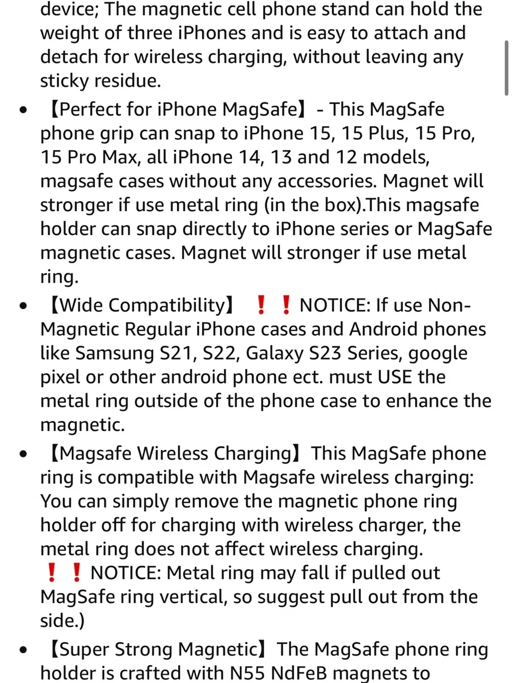 Gold Crystal Phone Ring Holder -